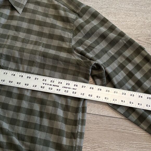 L.L. BEAN Men's Plaid Flannel Shirt Size XXL Blue Green 100% Cotton Collared - Picture 6 of 7